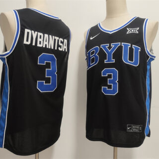 Men's Duke Blue Devils #3 AJ Dybantsa Black Stitched Basketball Jersey