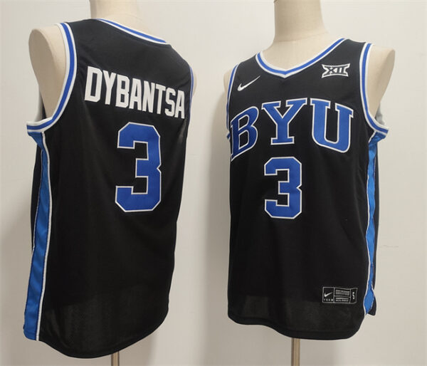 Men's Duke Blue Devils #3 AJ Dybantsa Black Stitched Basketball Jersey