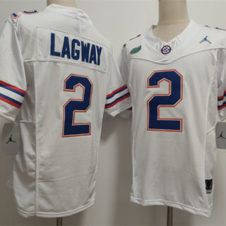 Men's Florida Gators #2 DJ Lagway White F.U.S.E. Stitched Jersey
