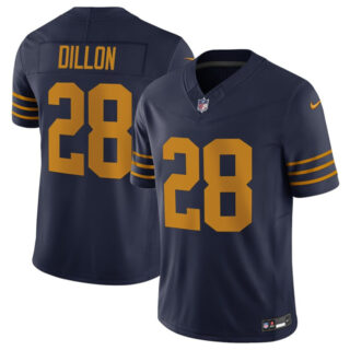 Men's Green Bay Packers #28 A. J. Dillon Navy The 1923 Classic Vapor F.U.S.E. Limited Stitched Football Jersey