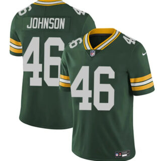 Men's Green Bay Packers #46 Amar Johnson Green 2025 Vapor Untouchable Limited Stitched Football Jersey
