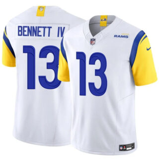 Men's Los Angeles Rams #13 Stetson Bennett IV White 2024 F.U.S.E. Vapor Untouchable Stitched Football Jersey