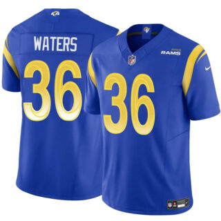 Men's Los Angeles Rams #36 Jordan Waters Blue 2024 F.U.S.E. Vapor Untouchable Stitched Football Jersey