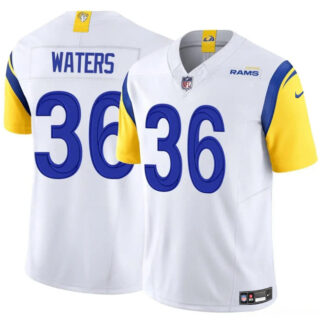 Men's Los Angeles Rams #36 Jordan Waters White 2024 F.U.S.E. Vapor Untouchable Stitched Football Jersey