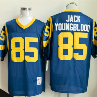 Men's Los Angeles Rams #85 Jack Youngblood Royal Throwback Stitched Football Jersey