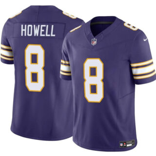 Men's Minnesota Vikings #8 Sam Howell Purple 2023 F.U.S.E. Throwback Vapor Untouchable Limited Stitched Jersey