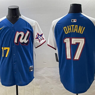 Men's National League #17 Shohei Ohtani Blue Alternate 2025 All-Star Edition Limited Stitched Baseball Jersey