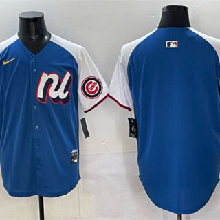 Men's National League Chicago Cubs Blank Blue Alternate 2025 All-Star Edition Limited Stitched Baseball Jersey