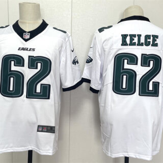 Men's Philadelphia Eagles #62 Jason Kelce White 2024 New Vapor Untouchable Limited Stitched Football Jersey