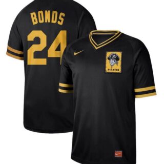 Men's Pittsburgh Pirates #24 Barry Bonds Black Stitched Baseball Jersey