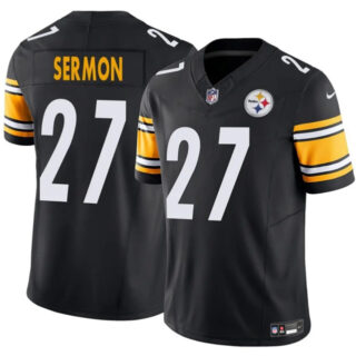 Men's Pittsburgh Steelers #27 Trey Sermon Black 2025 F.U.S.E. Vapor Untouchable Limited Stitched Jersey