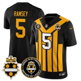 Men's Pittsburgh Steelers #5 Jalen Ramsey Alternate 1933 Throwback Limited Jersey All Stitched