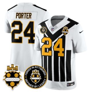 Men's Pittsburgh Steelers #24 Joey Porter Alternate 1933 Throwback Limited Jersey All Stitched
