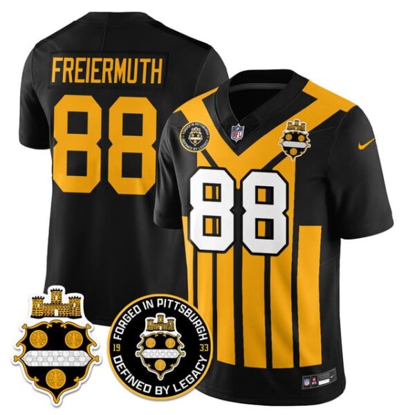 Men's Pittsburgh Steelers #88 Pat Freiermuth Alternate 1933 Throwback Limited Jersey All Stitched