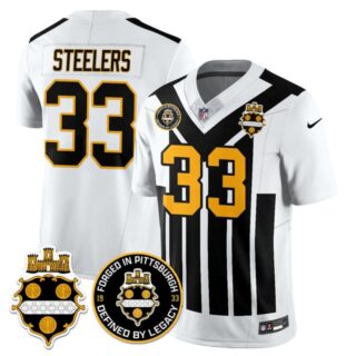 Men's Pittsburgh Steelers #33 Steelers Alternate 1933 Throwback Limited Jersey All Stitched