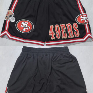 Men's San Francisco 49ers Black Shorts (Run Small)