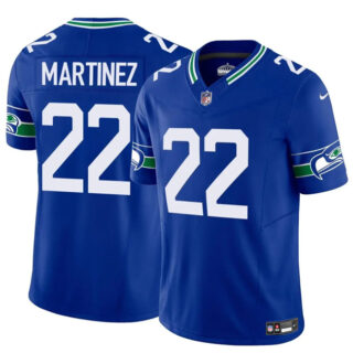 Men's Seattle Seahawks #22 Damien Martinez Royal 2025 F.U.S.E Throwback Vapor Limited Stitched Football Jersey