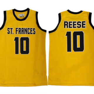 Men's St Frances Academy #10 Angel Reese Yellow Stitched Basketball Jersey