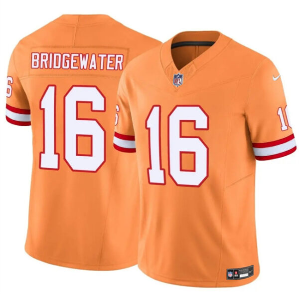 Men's Tampa Bay Buccaneers #16 Teddy Bridgewater Orange F.U.S.E. Throwback Limited Stitched Jersey