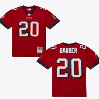 Men's Tampa Bay Buccaneers #20 Ronde Barber Red 2002 23 Throwback Stitched Football Jersey