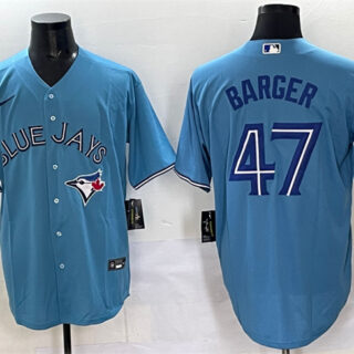 Men's Toronto Blue Jays #47 Addison Barger Blue Cool Base Stitched Baseball Jersey