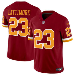Men's Washington Commanders #23 Marshon Lattimore Burgundy 2025 F.U.S.E. Throwback Limited Stitched Football Jersey
