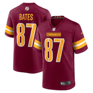 Men's Washington Commanders #87 John Bates Red Vapor Limited Stitched Football Jersey