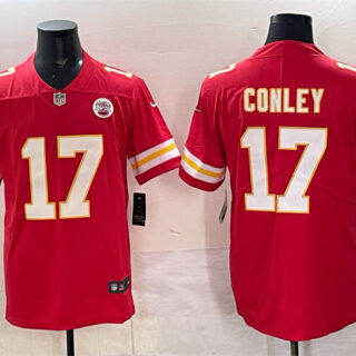 Men's Kansas City Chiefs #17 Chris Conley Red Vapor Untouchable Limited Stitched Football Jersey