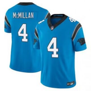 Men's Carolina Panthers #4 Tetairoa McMillan Blue Limited Stitched Jersey