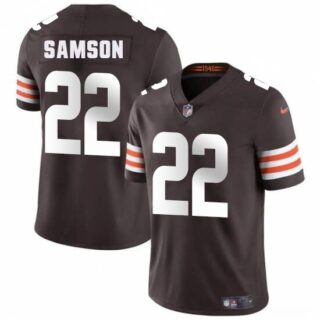 Men's Cleveland Browns #22 Samson Brown 2025 Vapor Limited Football Stitched Jersey