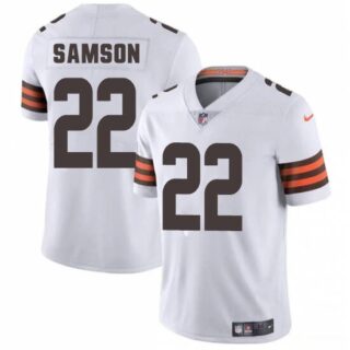 Men's Cleveland Browns #22 Samson White 2025 Vapor Limited Football Stitched Jersey