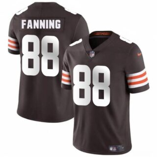 Men's Cleveland Browns #88 Fanning Brown 2025 Vapor Limited Football Stitched Jersey
