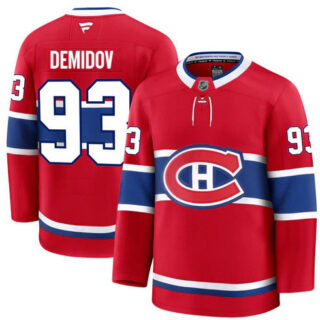 Men's Montreal Canadiens #93 Ivan Demidov Home Premium Red Jerseys
