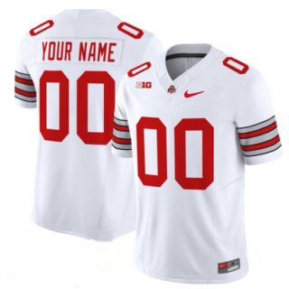 Men's Ohio State Buckeyes Active Player Custom White F.U.S.E. Vapor Limited Stitched Football Jersey