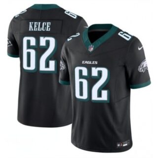 Men's Philadelphia Eagles #62 Jason Kelce Black 2024 F.U.S.E. Vapor Untouchable Limited Football Stitched Jersey
