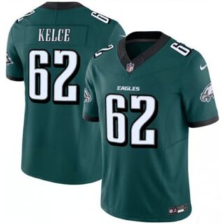 Men's Philadelphia Eagles #62 Jason Kelce Green 2024 F.U.S.E. Vapor Untouchable Limited Football Stitched Jersey