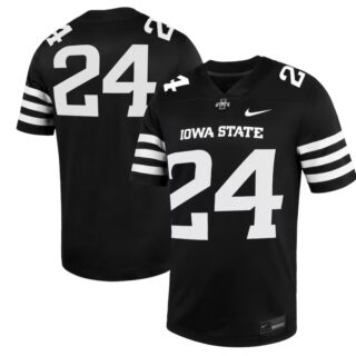 Men's #24 Iowa State Cyclones Alternate Game Jersey - Black
