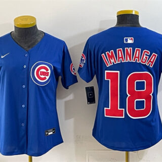 Women's Chicago Cubs #18 Shota Imanaga Royal 'Ryne Sandberg Tribute' Vapor Limited V2 Stitched Baseball Jersey(Run Small)
