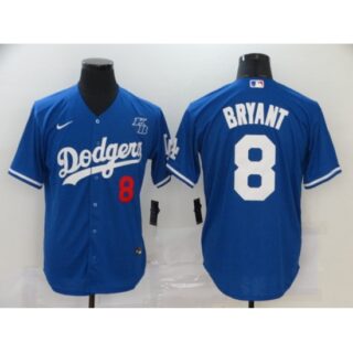 Youth Los Angeles Dodgers #8 Kobe Bryant Blue With KB Cool Base Stitched Baseball Jersey