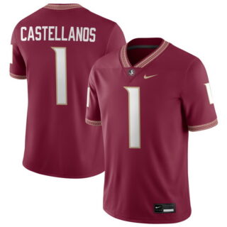 Thomas Castellanos Jersey #1 Florida State Seminoles Red Jerseys