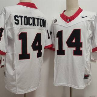 Georgia Bulldogs #14 Gunner Stockton White 2024 F.U.S.E. Stitched Jersey