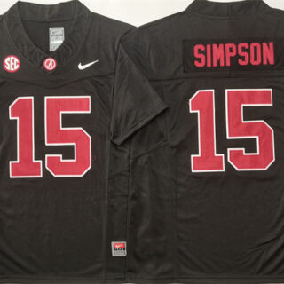 Georgia Bulldogs #15 Ty Simpson Black 2025 F.U.S.E. Stitched Jersey