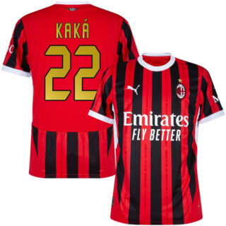 Men's AC Milan #22 Kaka 2024 25 Red Home Soccer Jersey