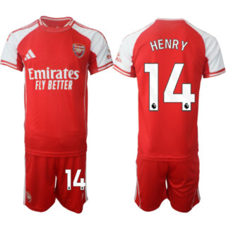 Men's Arsenal F.C #14 Thierry Henry Red 2025 Home Soccer Jersey Suit
