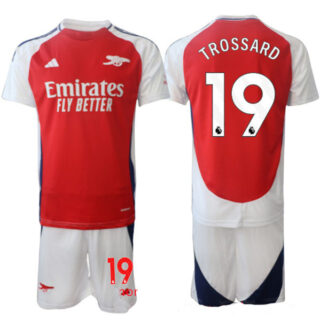 Men's Arsenal F.C #19 Leandro Trossard Red 24 25 Home Soccer Jersey Suit