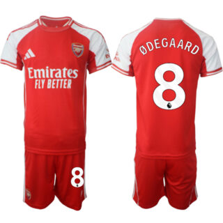Men's Arsenal F.C #8 Martin odegaard Red 2025 Home Soccer Jersey Suit