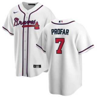 Men's Atlanta Braves #7 Jurickson Profar White 2025 Cool Base Stitched Baseball Jersey