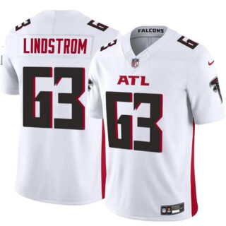 Men's Atlanta Falcons #63 Chris Lindstrom White 2025 F.U.S.E. Vapor Untouchable Limited Stitched Football Jersey