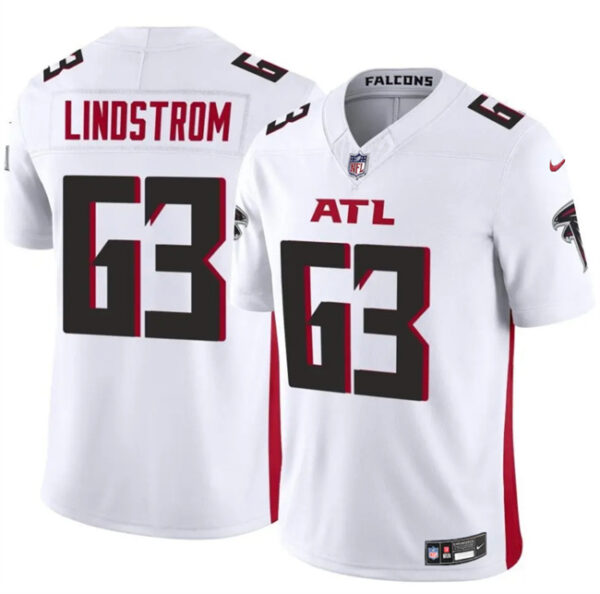 Men's Atlanta Falcons #63 Chris Lindstrom White 2025 F.U.S.E. Vapor Untouchable Limited Stitched Football Jersey