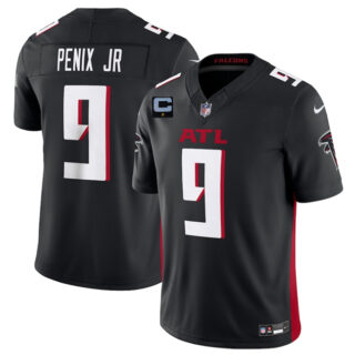 Men's Atlanta Falcons #9 Michael Penix Jr Black 2025 F.U.S.E. With 1-Star C Patch Vapor Untouchable Limited Stitched Football Jersey